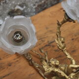 Wall lamp in bronze cherub