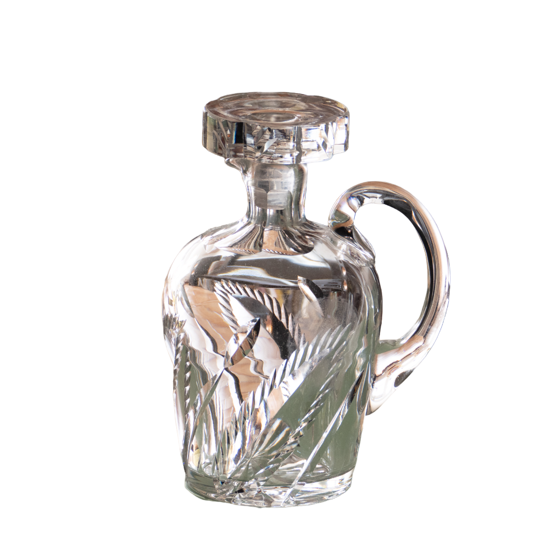 1950s decanter in chiseled crystal