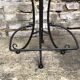 Bar chairs/stool (4) made of wood and wrought iron canned seats