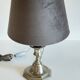 Lamp vintage steel and velvet candle holder