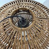 60s Ufo pendant light in Italian wicker