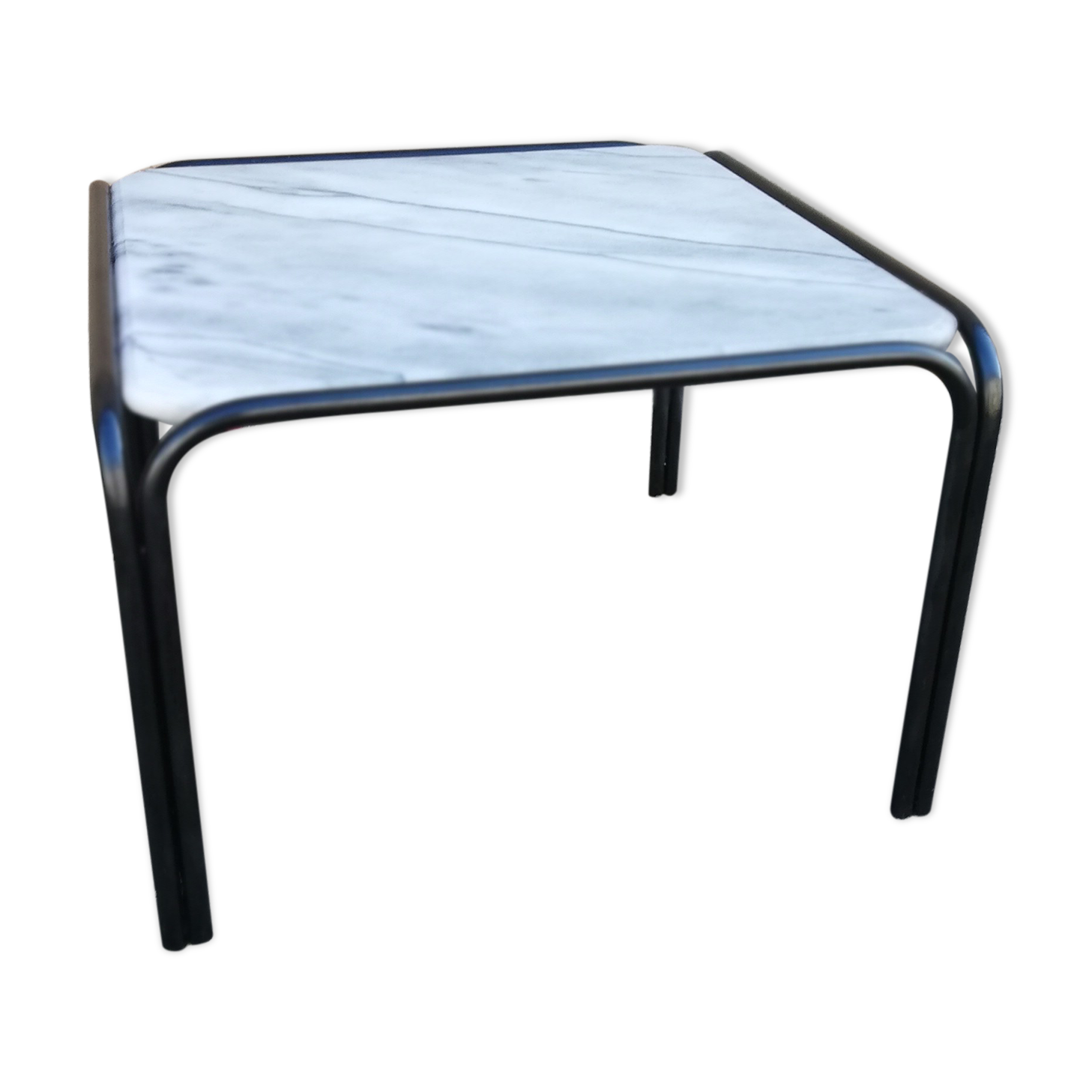 Table basse vintage marbre blanc