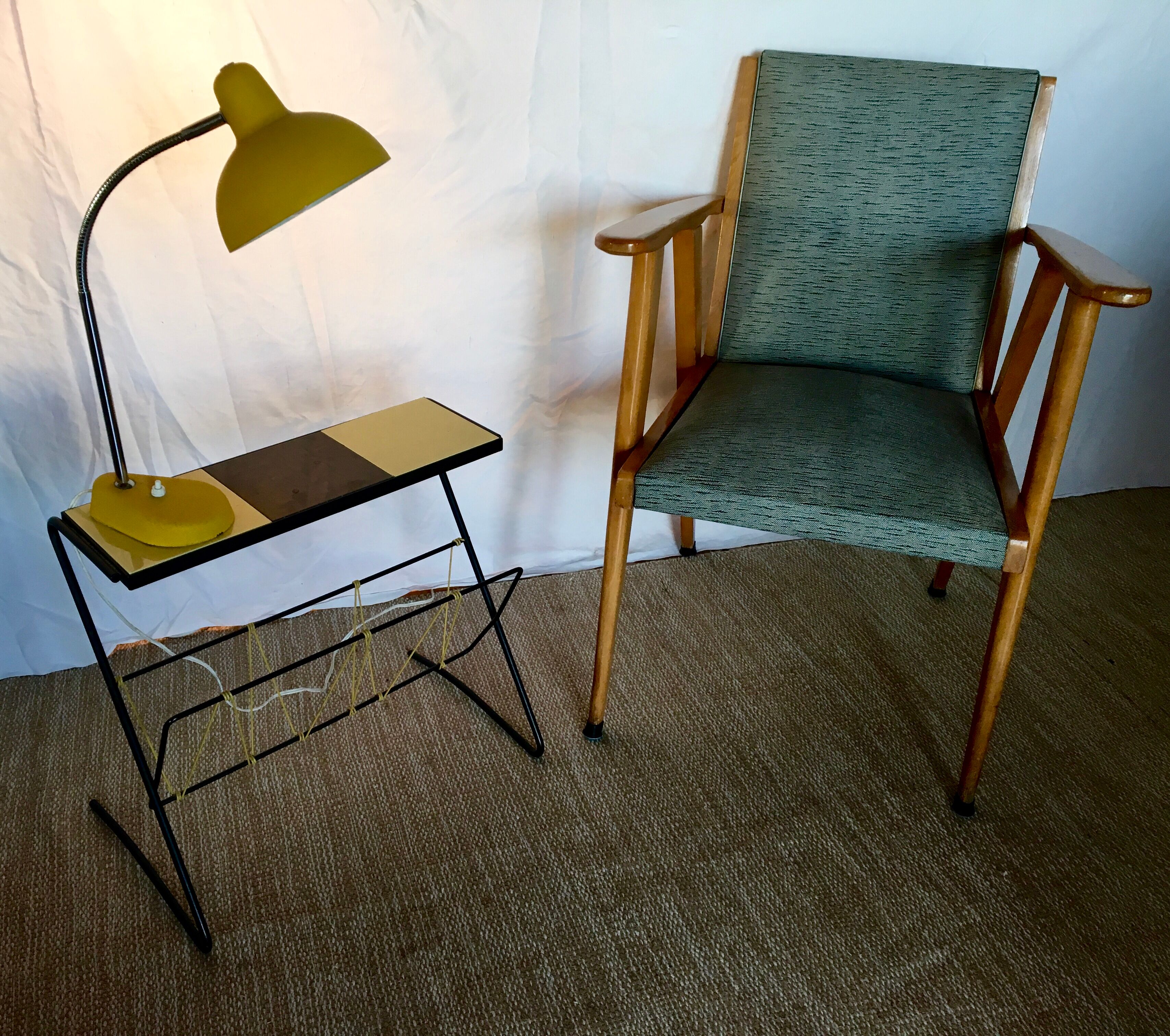 Occasional vintage magazine rack/table