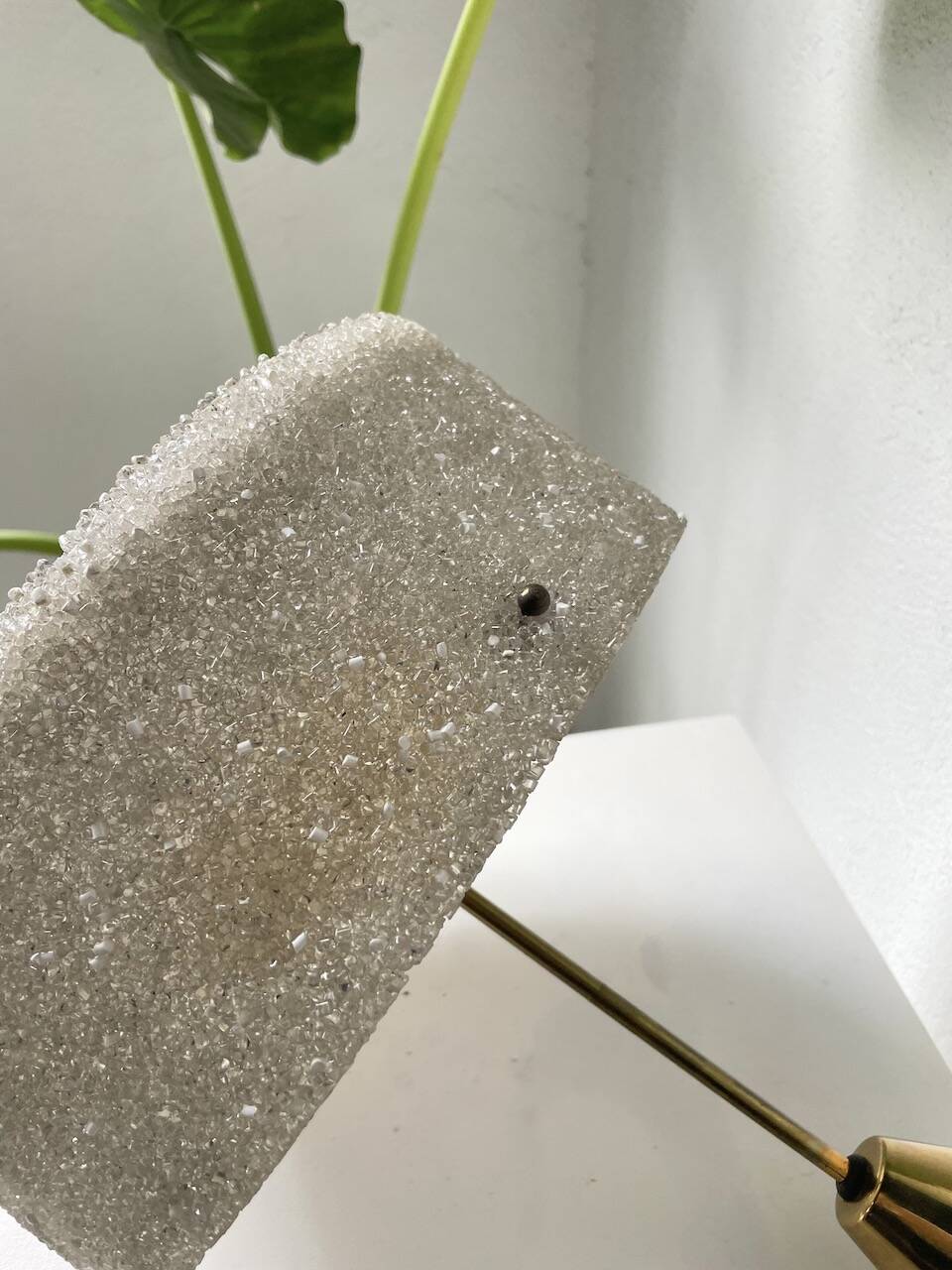 70s granite Perspex pendant light