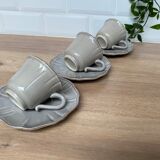 Set of 3 cups and subcups