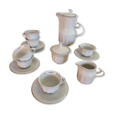Vintage white porcelain coffee service from hollóháza hungary