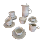 Vintage white porcelain coffee service from hollóháza hungary