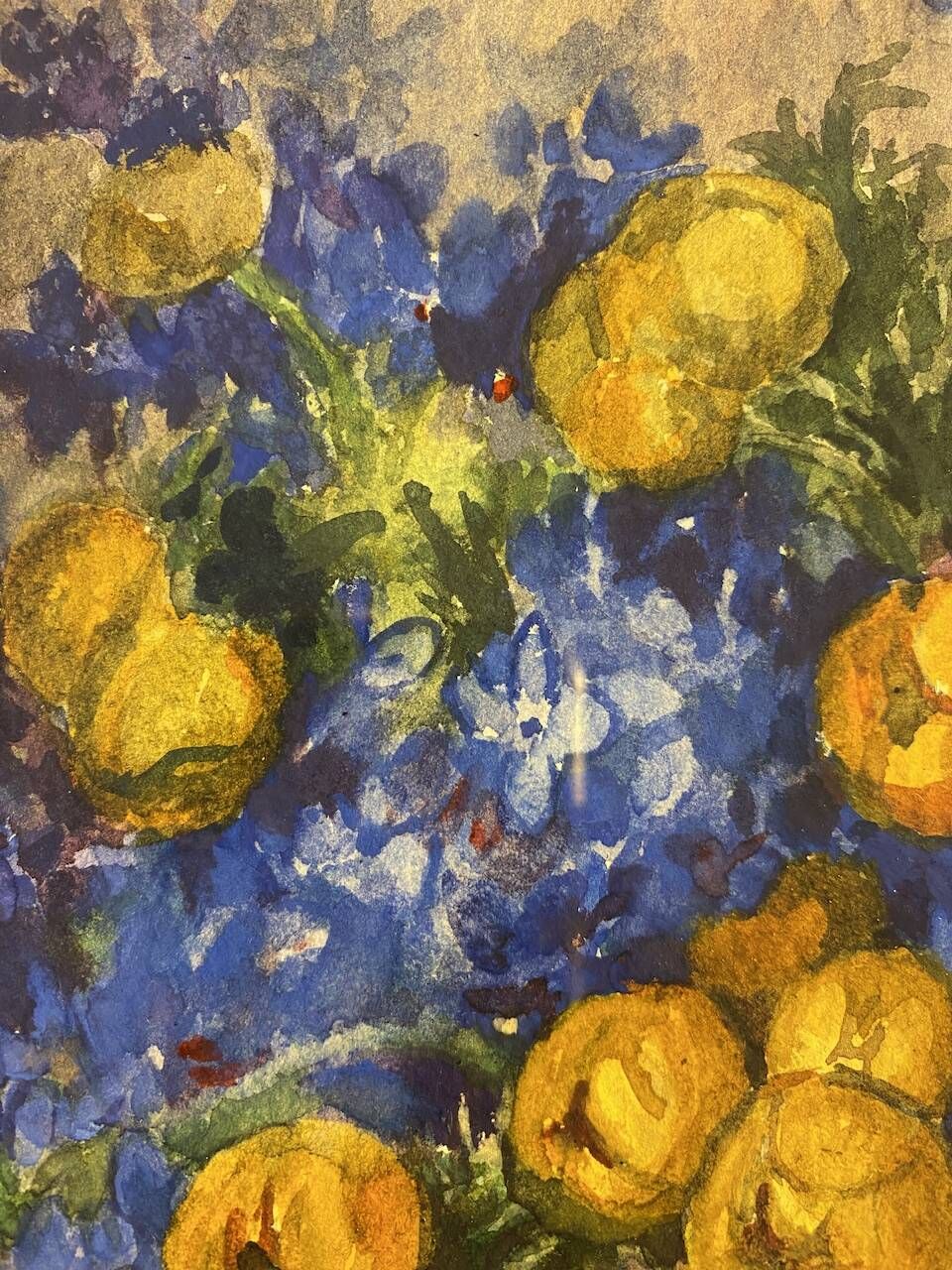 Old painting, still life with flowers, signed Marie Piat (1880-1977)