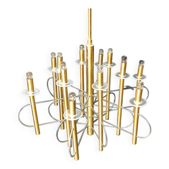 Lustre sculptural vintage de Gaetano Sciolari, 1970