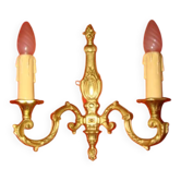 solid bronze wall light with 2 arms in "Louis XV" style