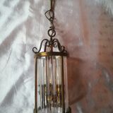 Bronze and crystal lantern