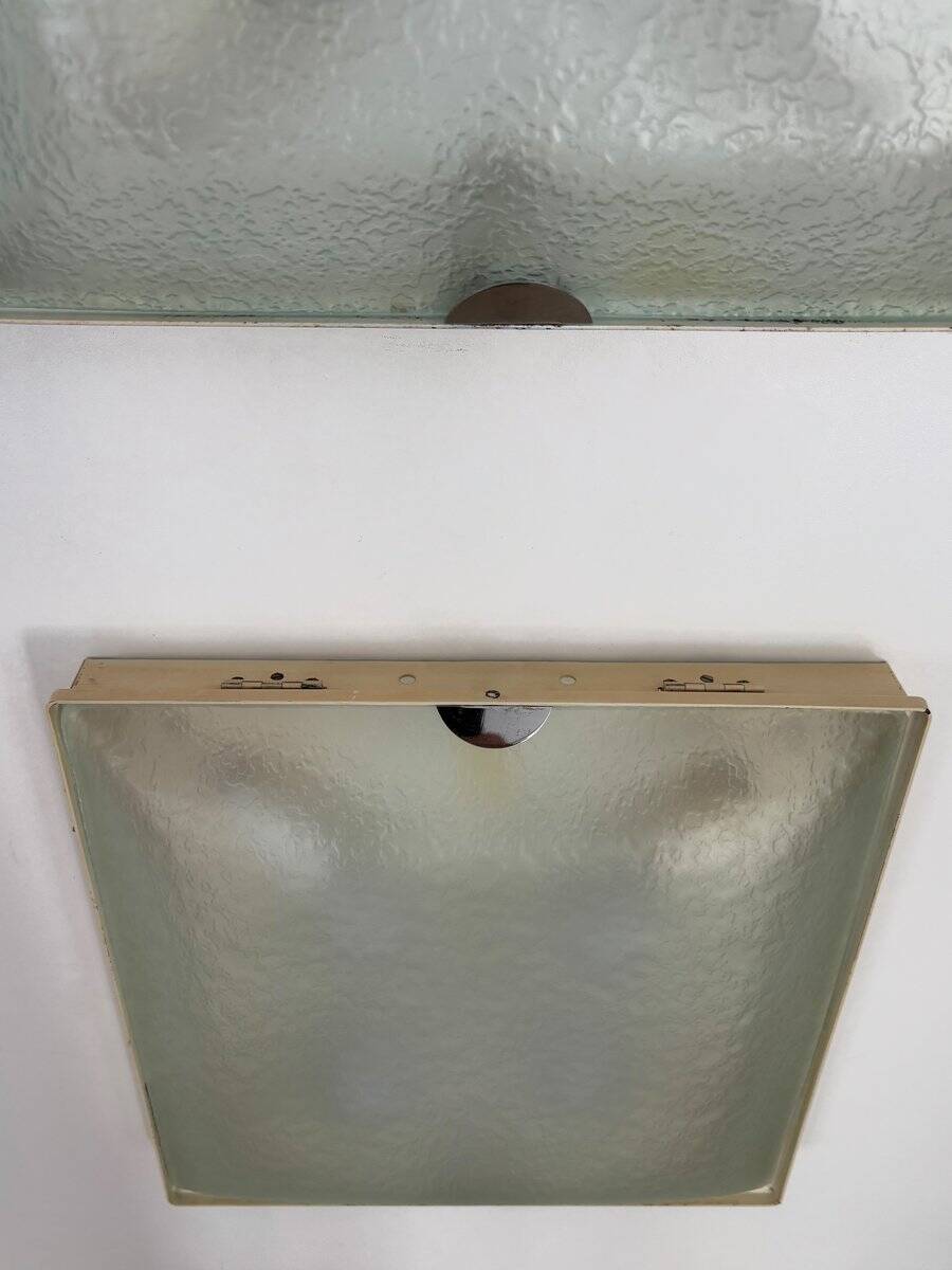 Vintage Italian Metal and Glass Sconces from Fontana Arte, 1960s, Set of 2