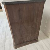 Commode ancienne en acajou flammé de style louis philippe