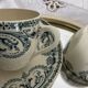 2 tasses terre de fer Saint Amand et Hamage modèle Guirlande vert