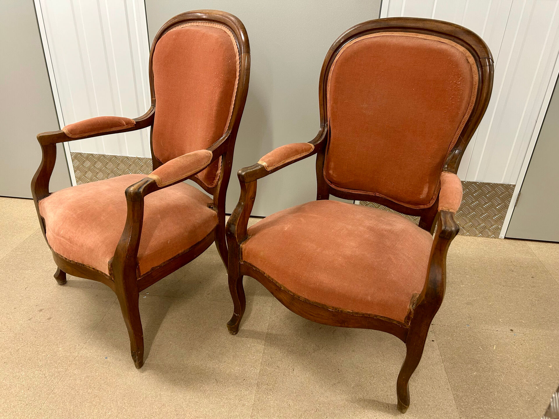 Pair of Voltaire armchairs in the Napoléon III style (19th century)