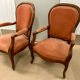 Pair of Voltaire armchairs in the Napoléon III style (19th century)