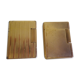 2 st dupont lighters, gold plated, punches, numbered, 1 striated pattern, 1 hammered pattern, 70s