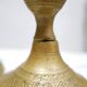Pair of vintage candle holders in golden brass
