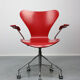Chaise modèle 3217 Red Swivel par Arne Jacobsen pour Fritz Hansen