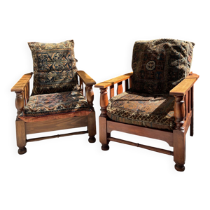 2 fauteuils avec 2 coussins