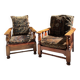 2 Armchairs with 2 Persian cushions