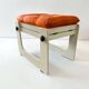 Tabouret d'appoint orange vintage / pouf / marchepied de cuisine