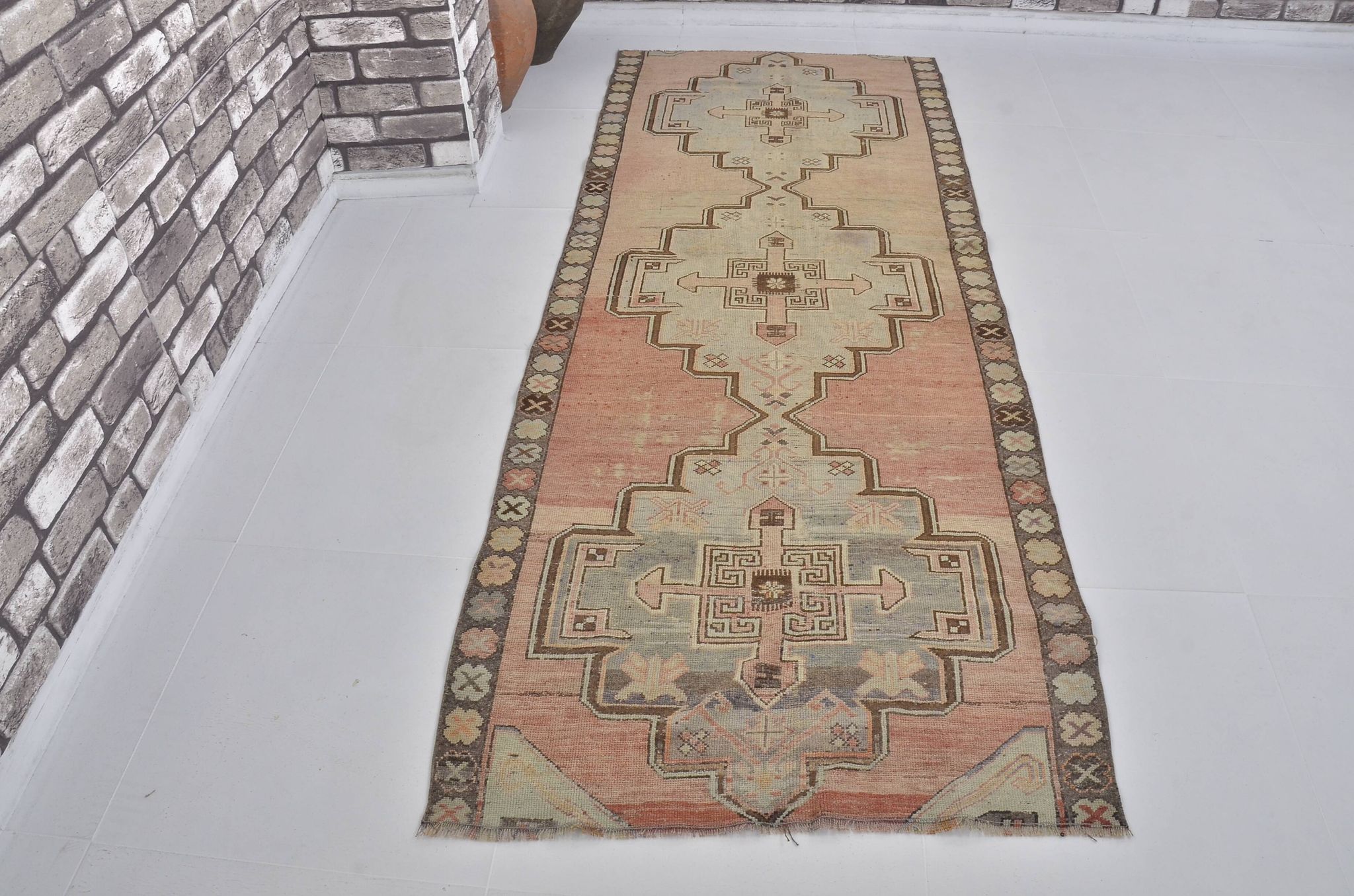 Vintage Antique Floral Oushak Rug sku 1286