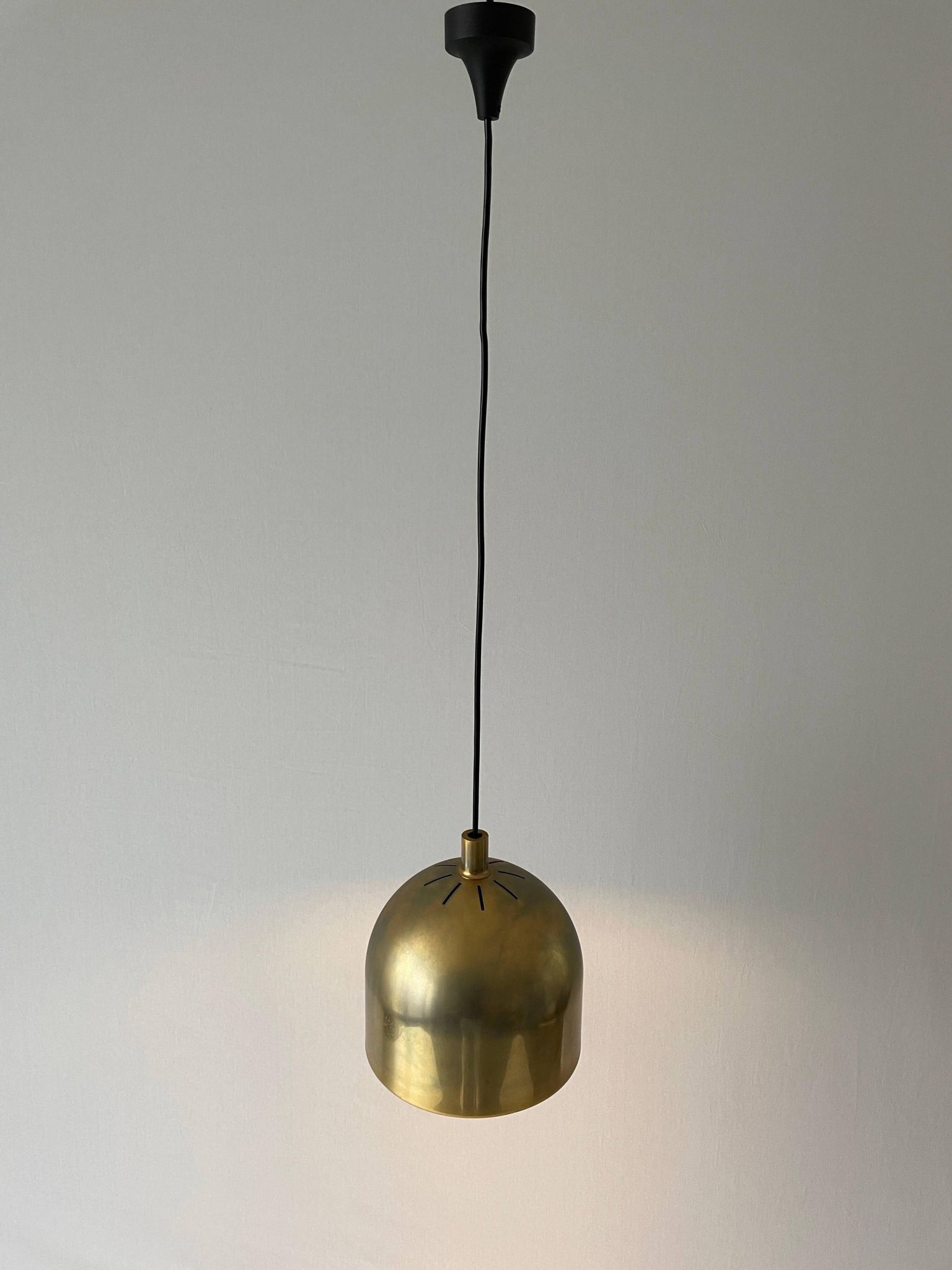 Suspended lamp in gold metal A Space by Staff Leuchten, 1970s, Germany