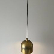 Suspended lamp in gold metal A Space by Staff Leuchten, 1970s, Germany