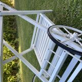 Service trolley terrace with wheels Desserte vintage bar Mid-century 1980