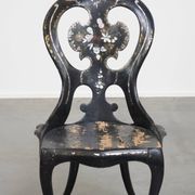 19th-Century English Chinoiserie Mother of Pearl Decorative Chair