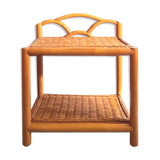60s rattan bedside table