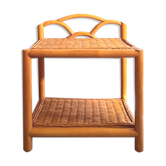 60s rattan bedside table