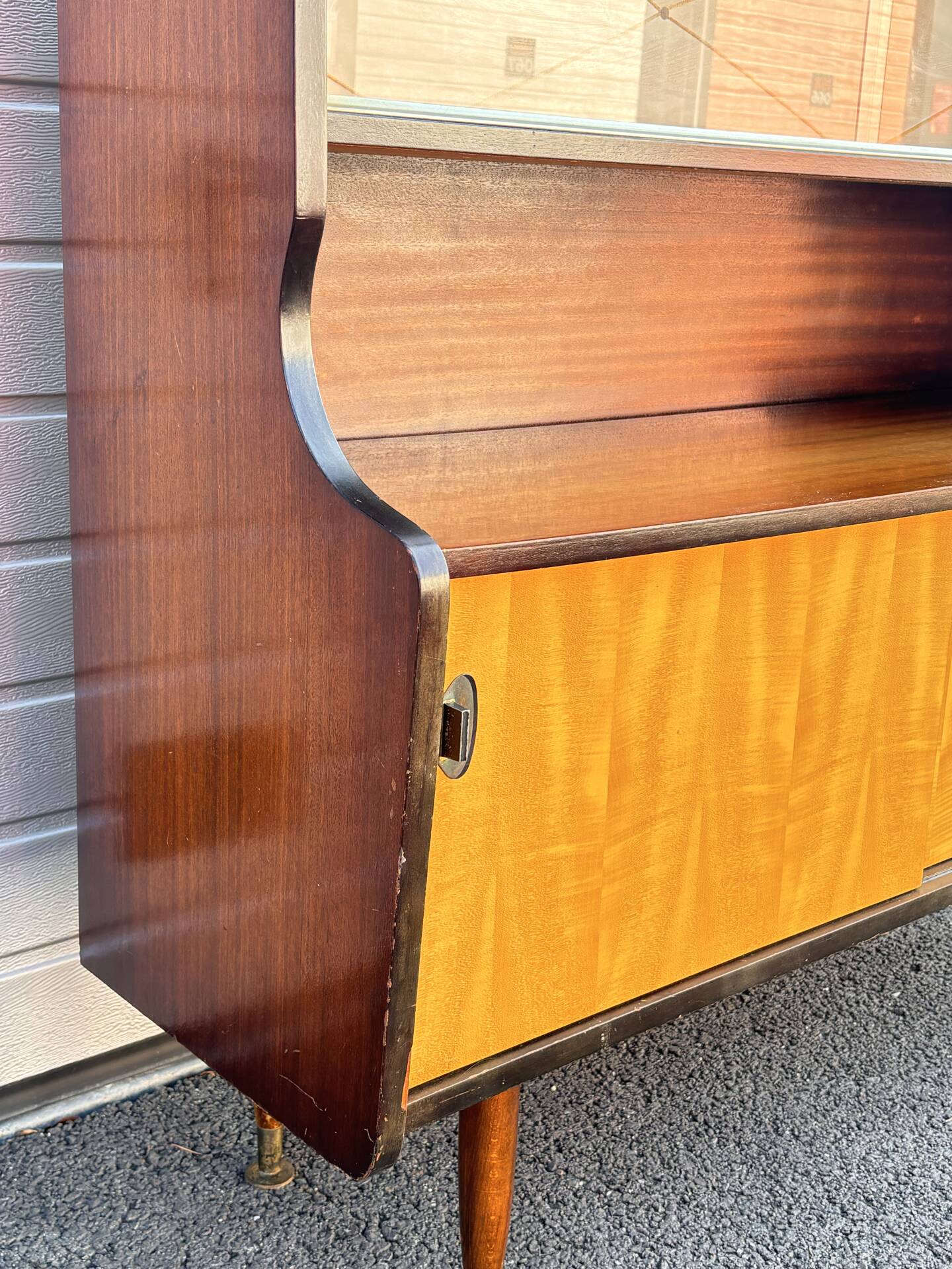 Vintage wooden display cabinet – 1960s/70s