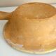 Frying pan, old caquelon, yellow glazed earthenware from the south of France.