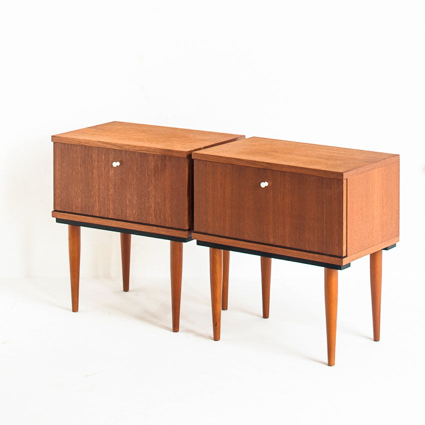 Pair of vintage / Mid Century bedside tables - France, 1960