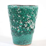 Vase fat lava turquoise