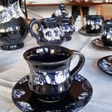 Complete Vallauris Ceramic Coffee Service, 1960s. Signed.