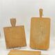 Trio of old cutting boards, butcher block,