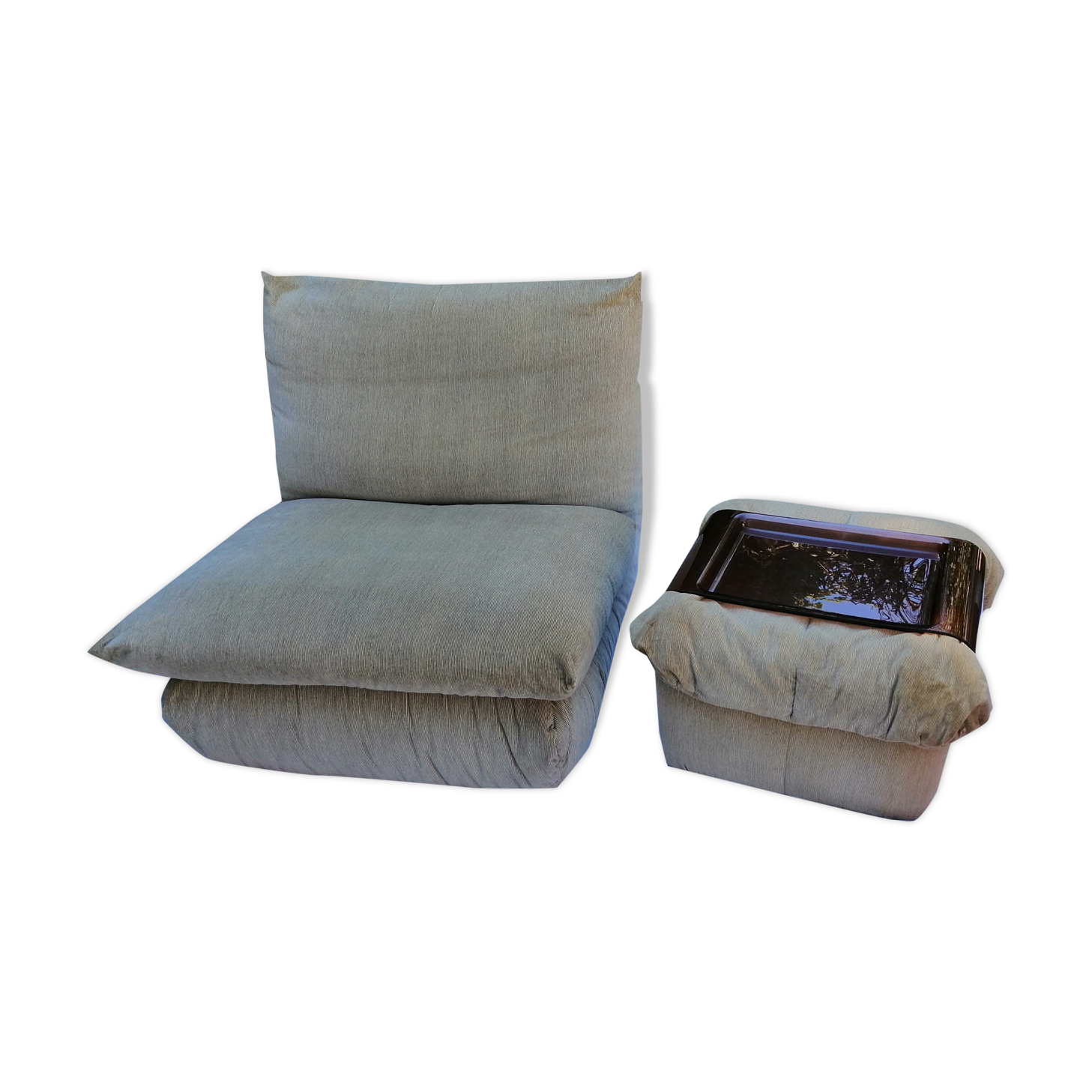 Chauffeuse et pouf Gao Cinna 1970/1980