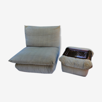 Gao Cinna chair and footstool 1970/1980