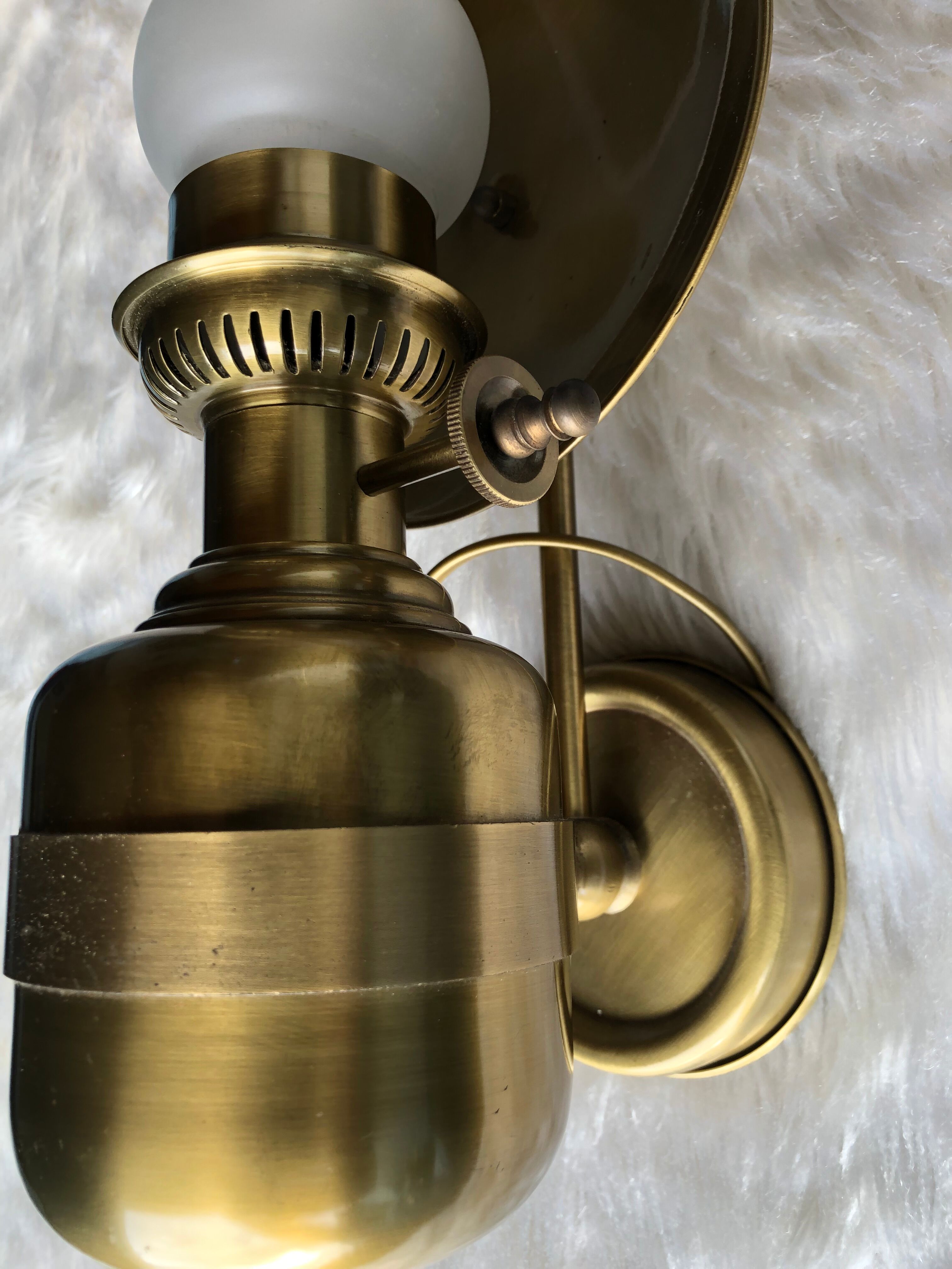 Brass wall lamps