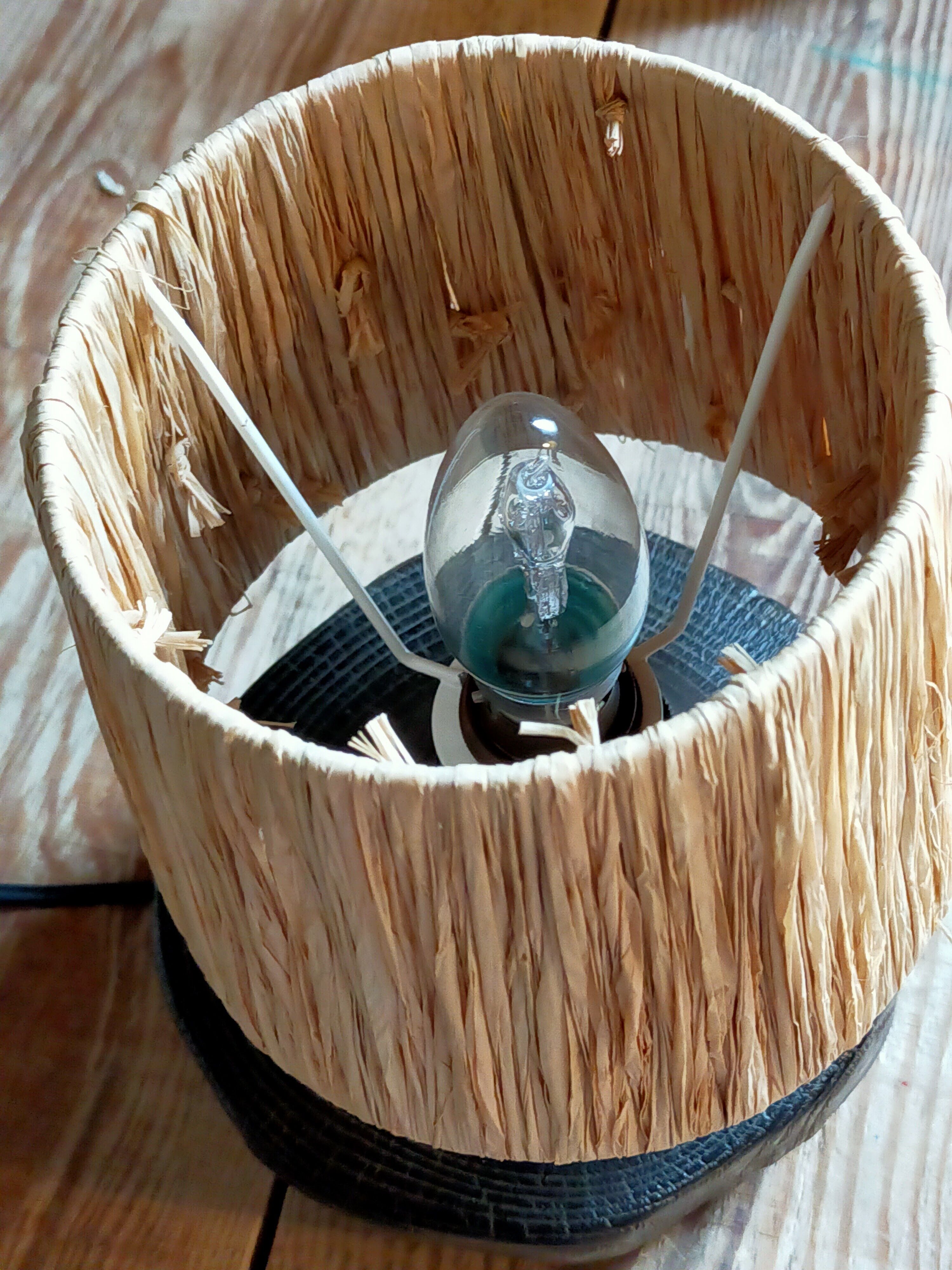 Brutalist free-form lamp in solid wood 60s