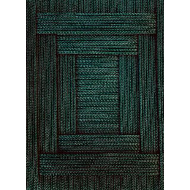 Contemporary Moroccan stool handmade in nylon rope and wood