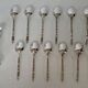 Box of 12 mocha spoons and 1 sugar tongs Ercuis silver metal