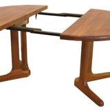 Ronde 1x verlengbare deense teak  Dyrlund eettafel 'Ommel'