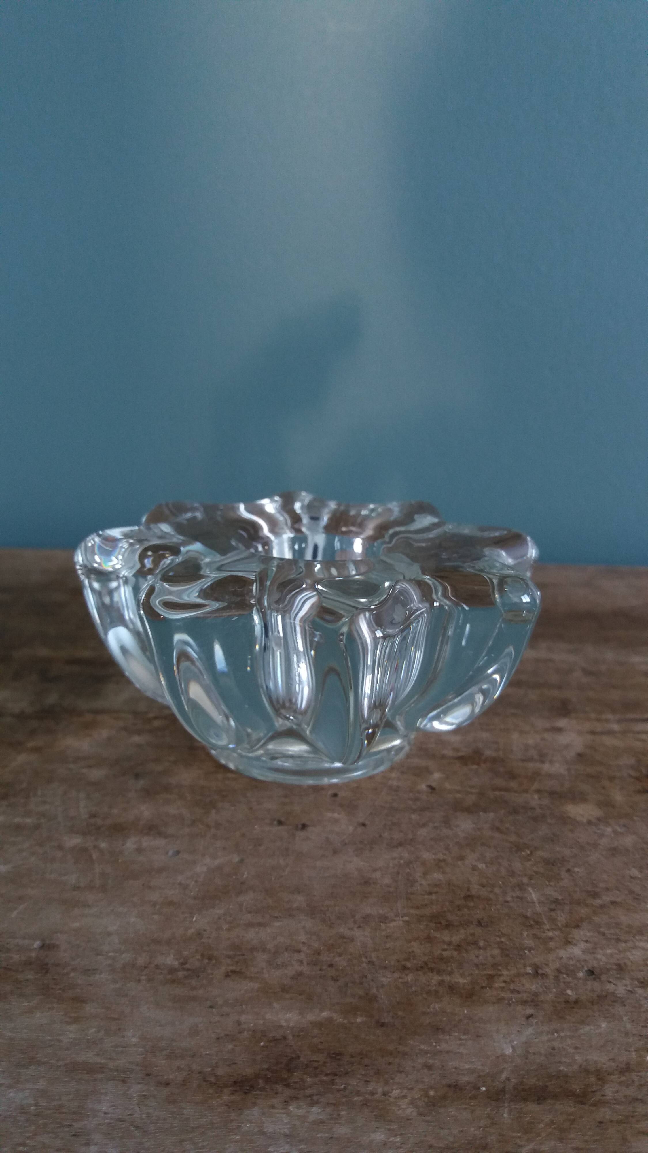 Star or flower candle holder in glass or crystal