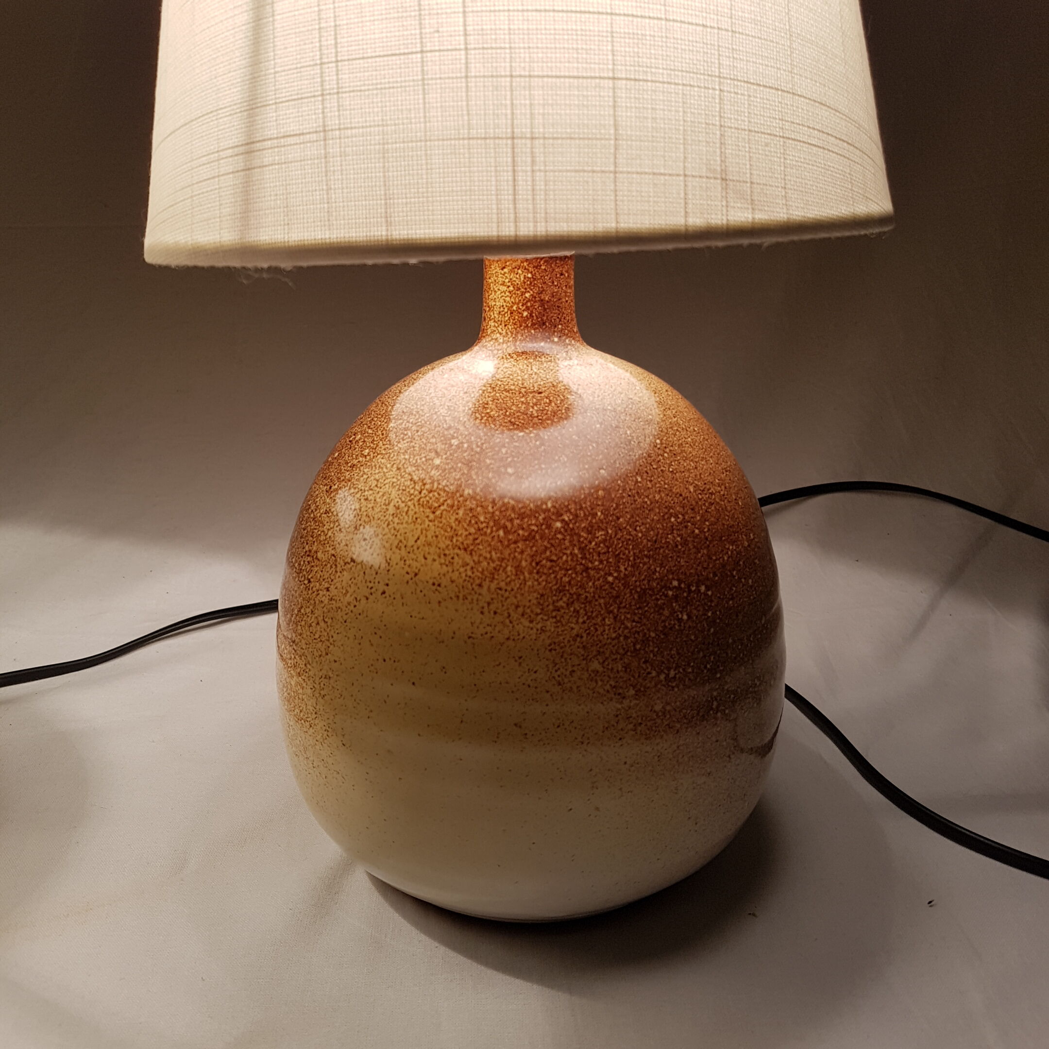 Set of two bedside ceramic lamps, Roland Zobel