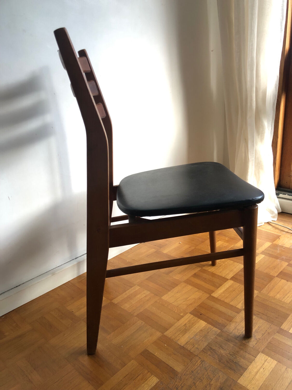 Series of four Scandinavian ash chairs