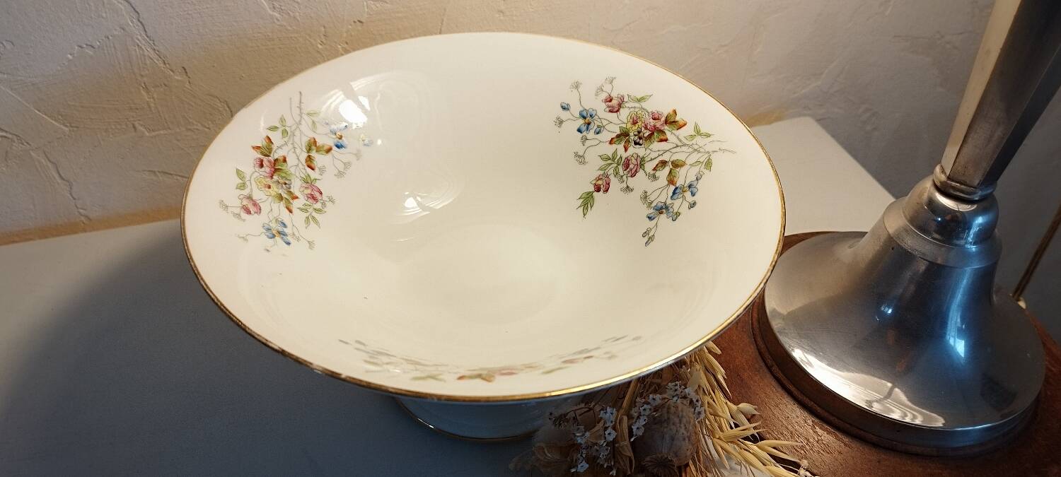 Porcelain fruit bowl with lions from Faïence Paris